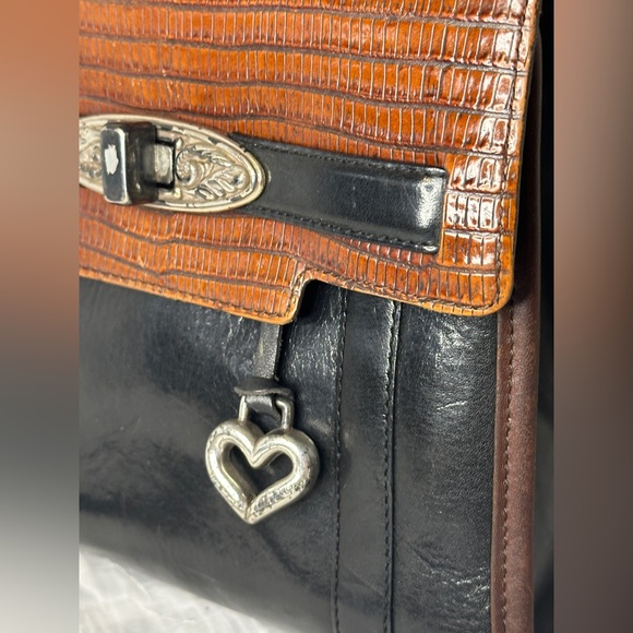 Brighton Brown and Black Vintage Handbag - Picture 9 of 11